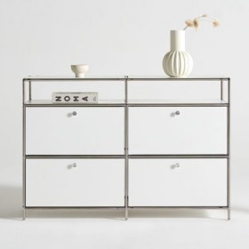 이안퍼니 세렌티 1200 모듈 수납장 퓨어화이트 거실 선반장